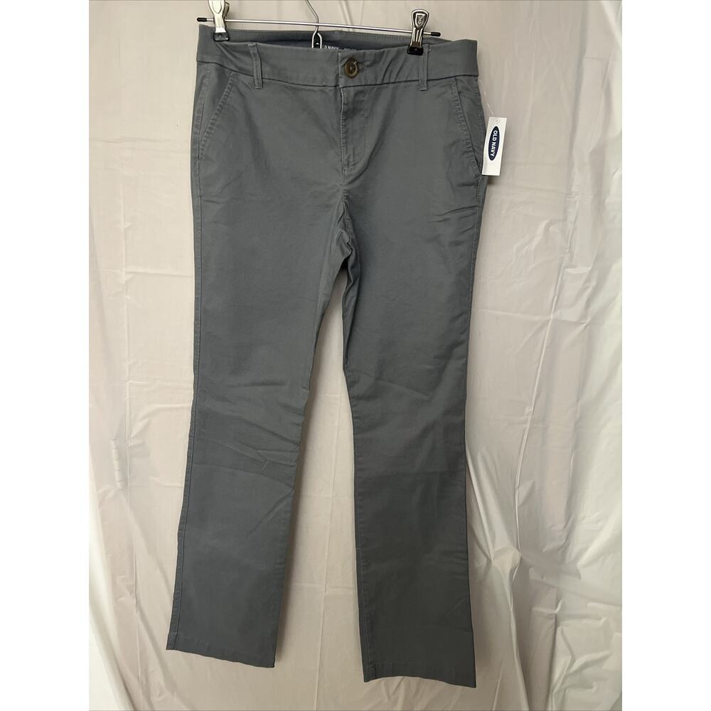 Old Navy Khakis Size 4 Womens Pants Gray Bootcut Stretch Pockets NWT